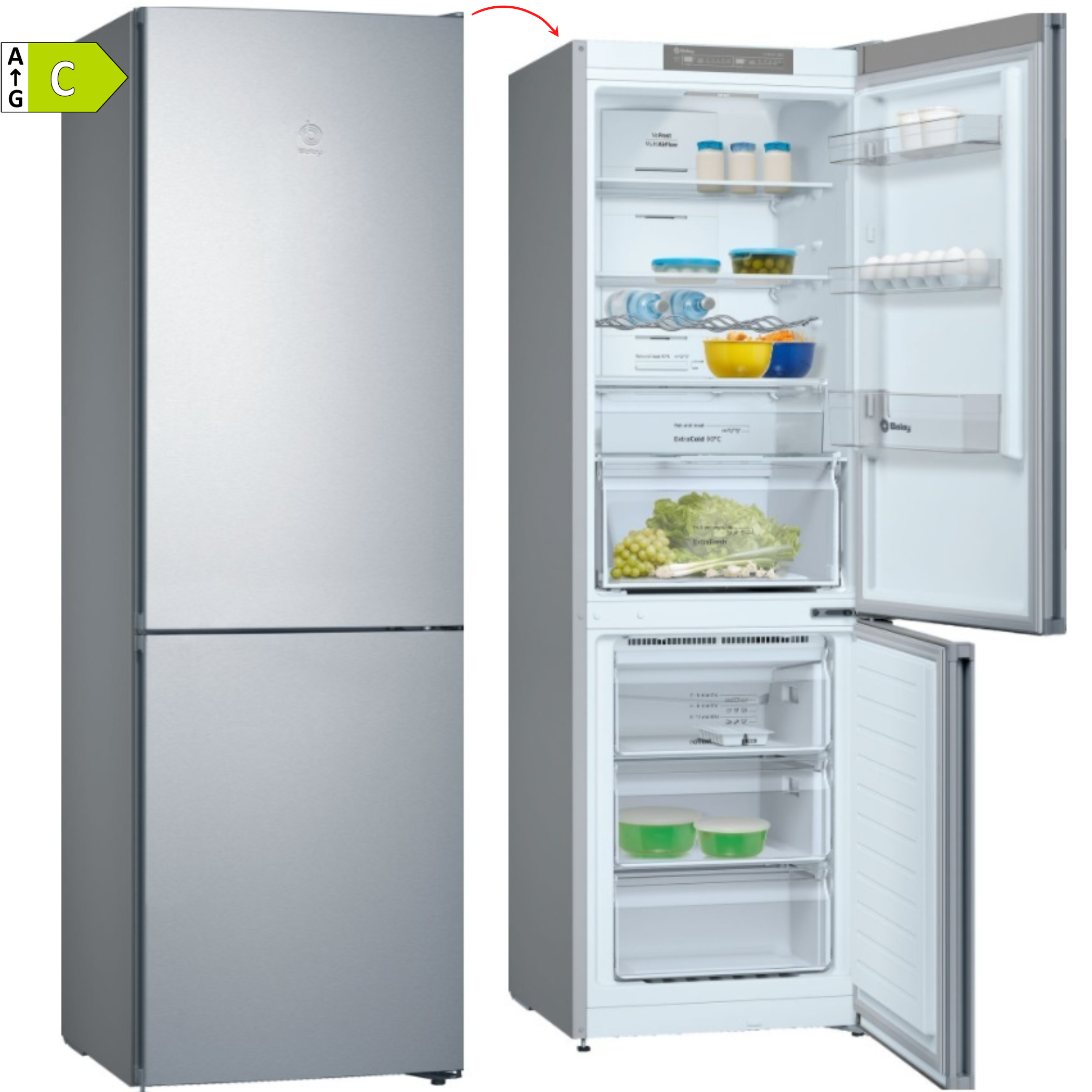 FRICOM. BALAY 3KFC664XI 186x60 NF INOX